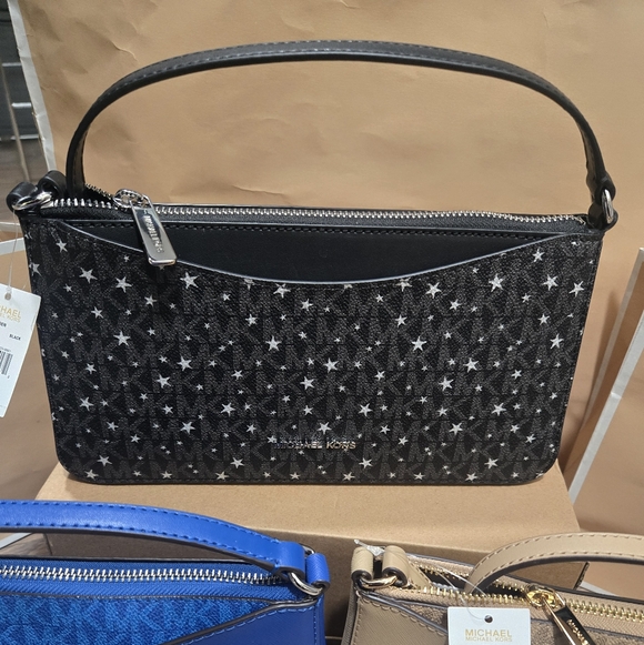 (3) NWT Michael Kors Arden Medium Crossbody Purse Bags Black, Camel, Galaxy Blue - Picture 2 of 16